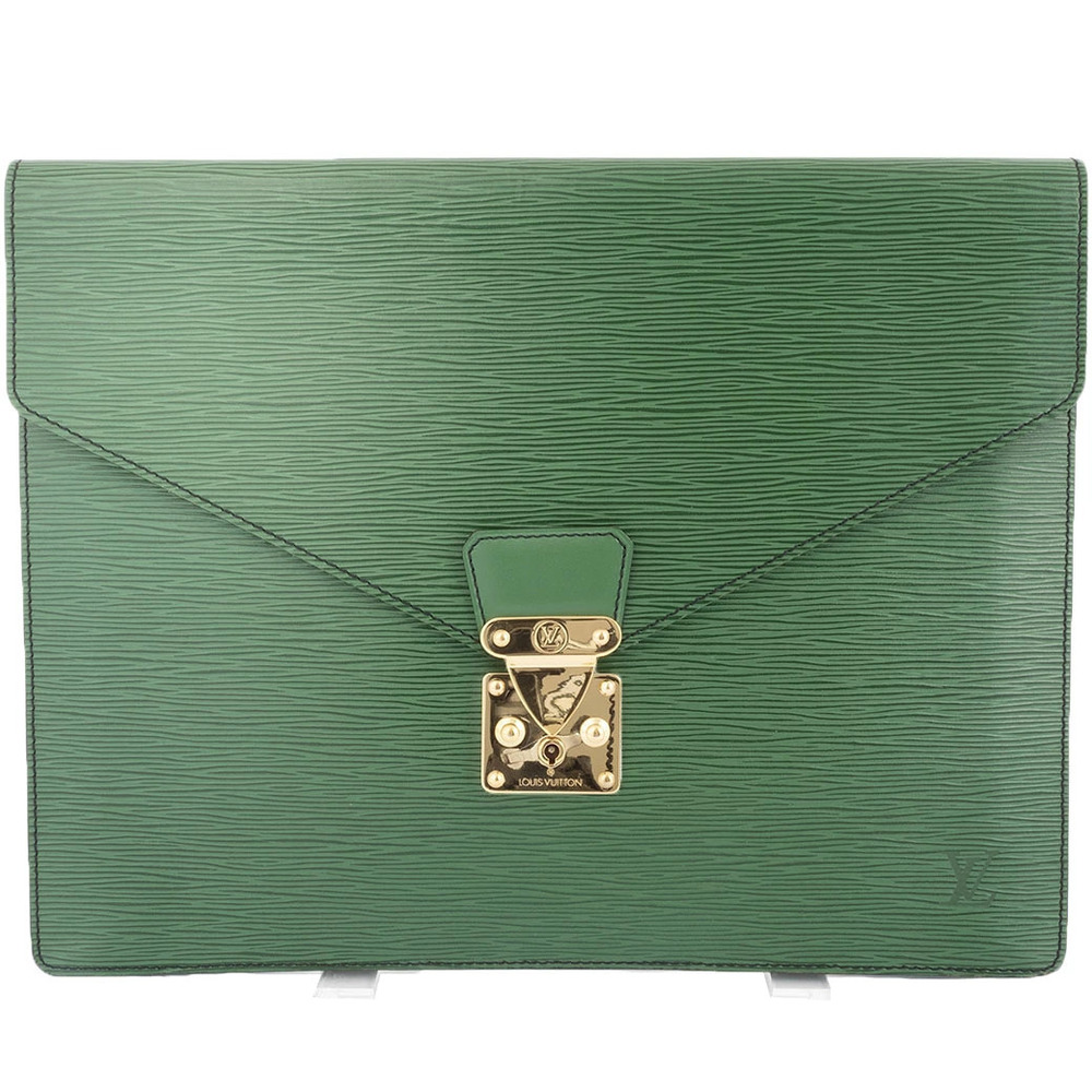Louis Vuitton Porte document Snateur Clutch Bag Epi Leather Green Case